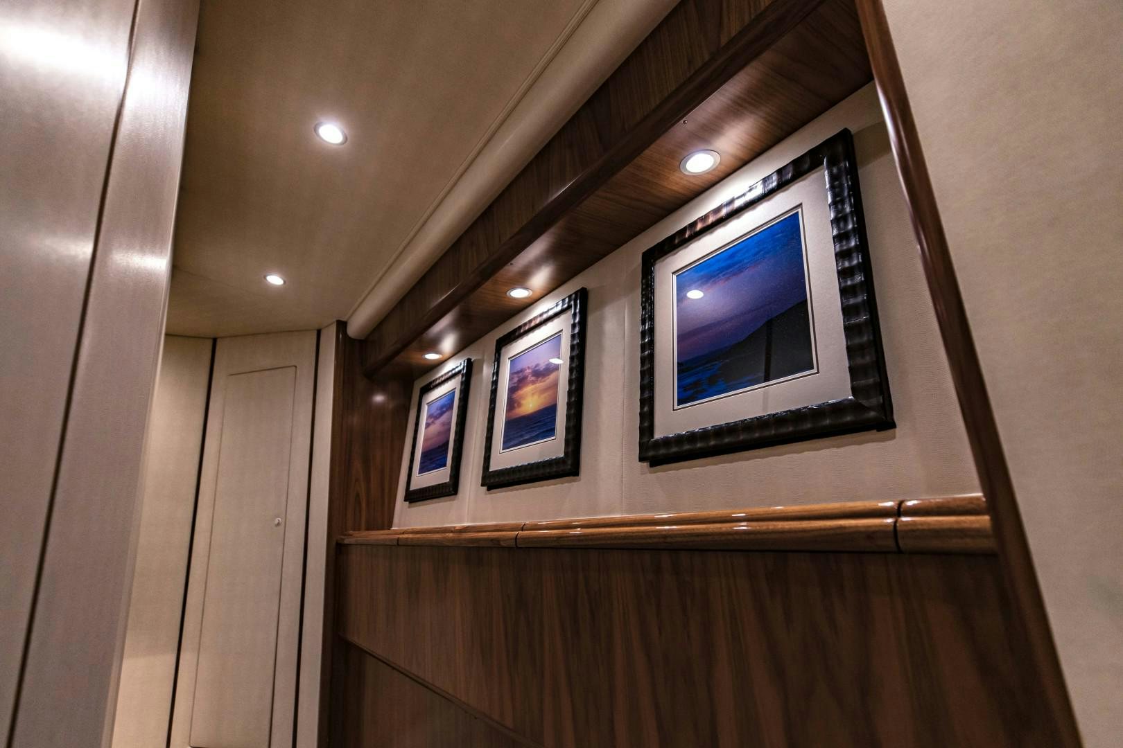 a tv on a wall aboard SHOE Yacht for Sale
