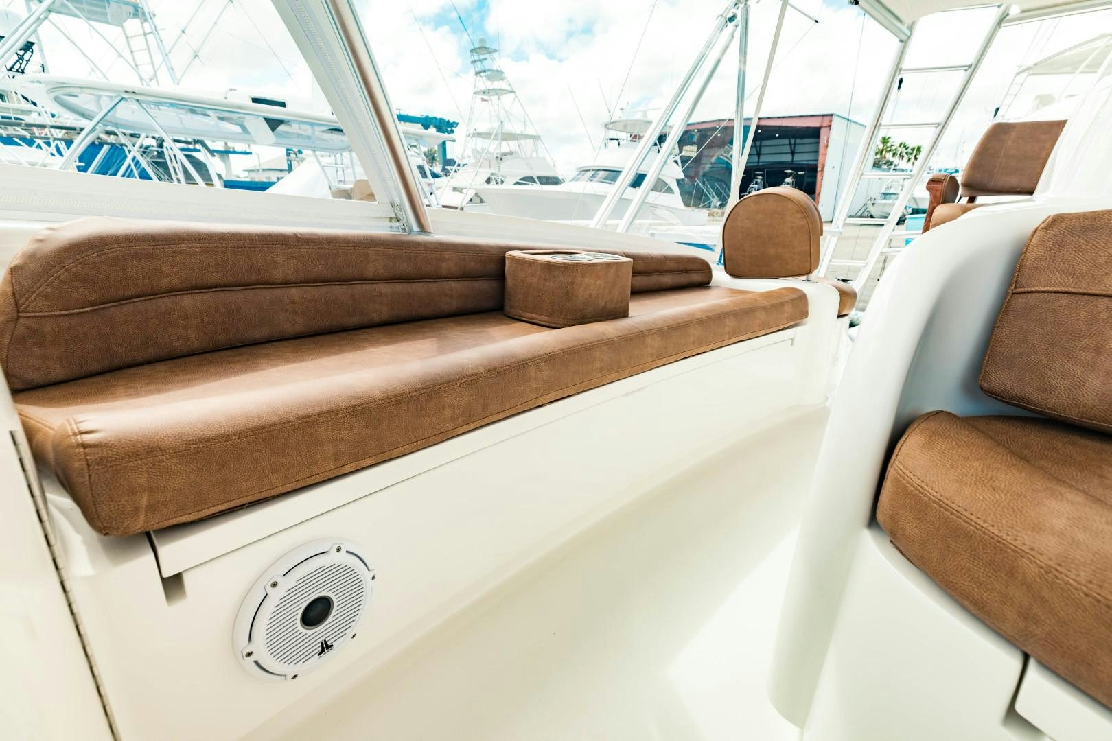 a wooden boat on a boat aboard SHOE Yacht for Sale