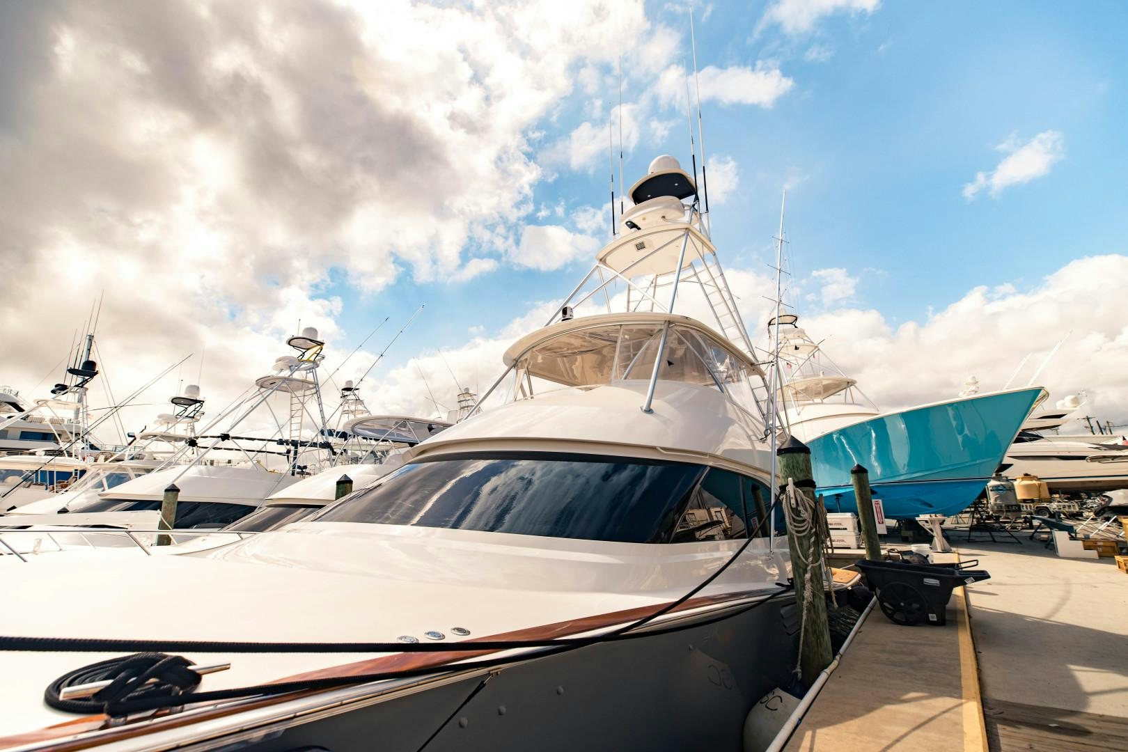 a row of yachts aboard SHOE Yacht for Sale