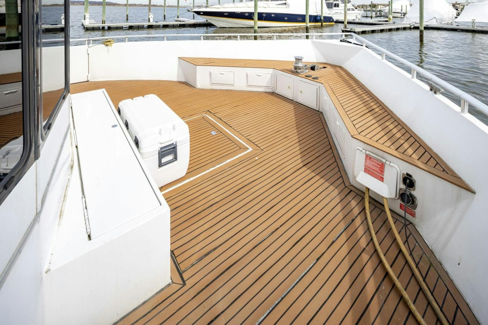 a large ship with a deck aboard KNOT TIDE DOWN Yacht for Sale