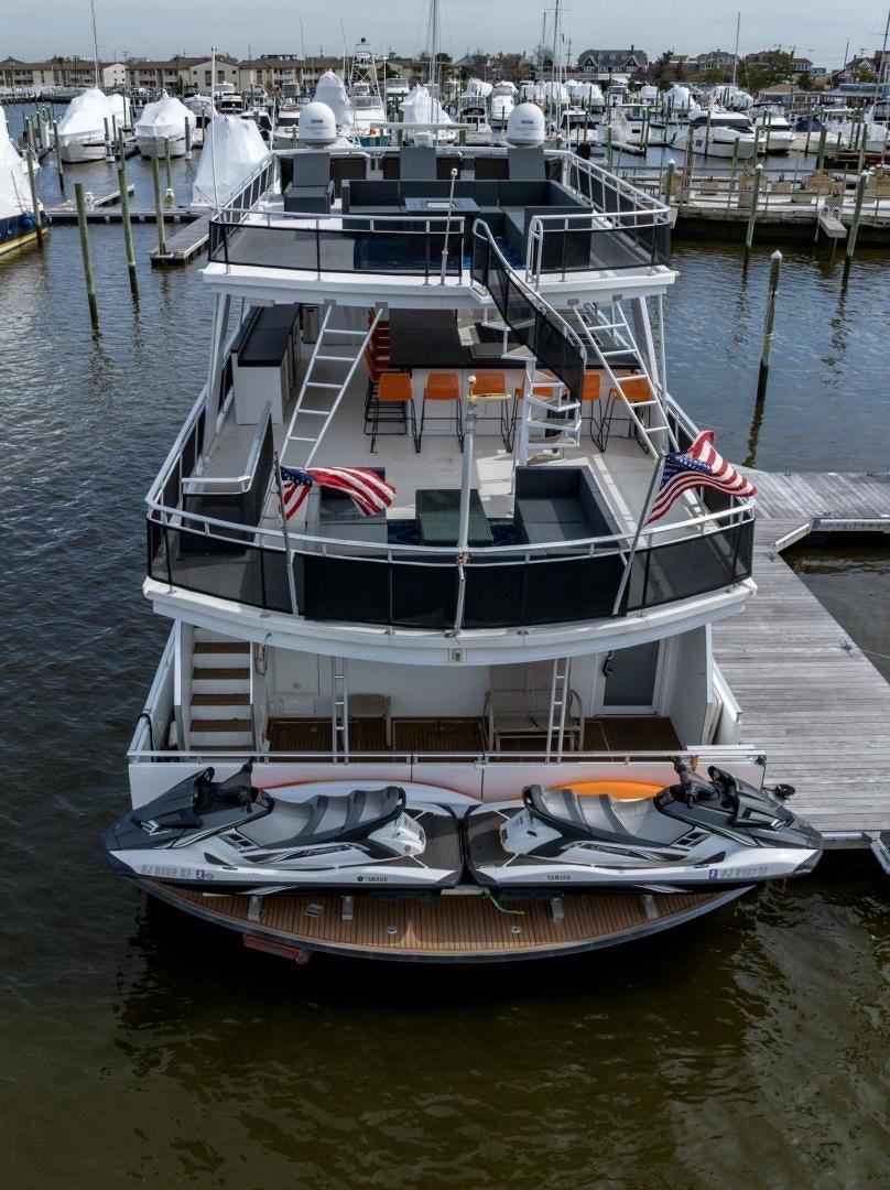 a boat docked at a pier aboard KNOT TIDE DOWN Yacht for Sale