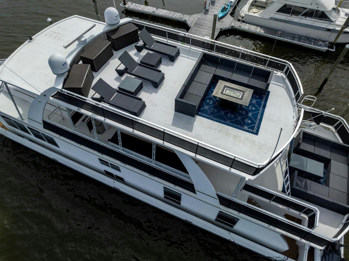 a large white boat aboard KNOT TIDE DOWN Yacht for Sale