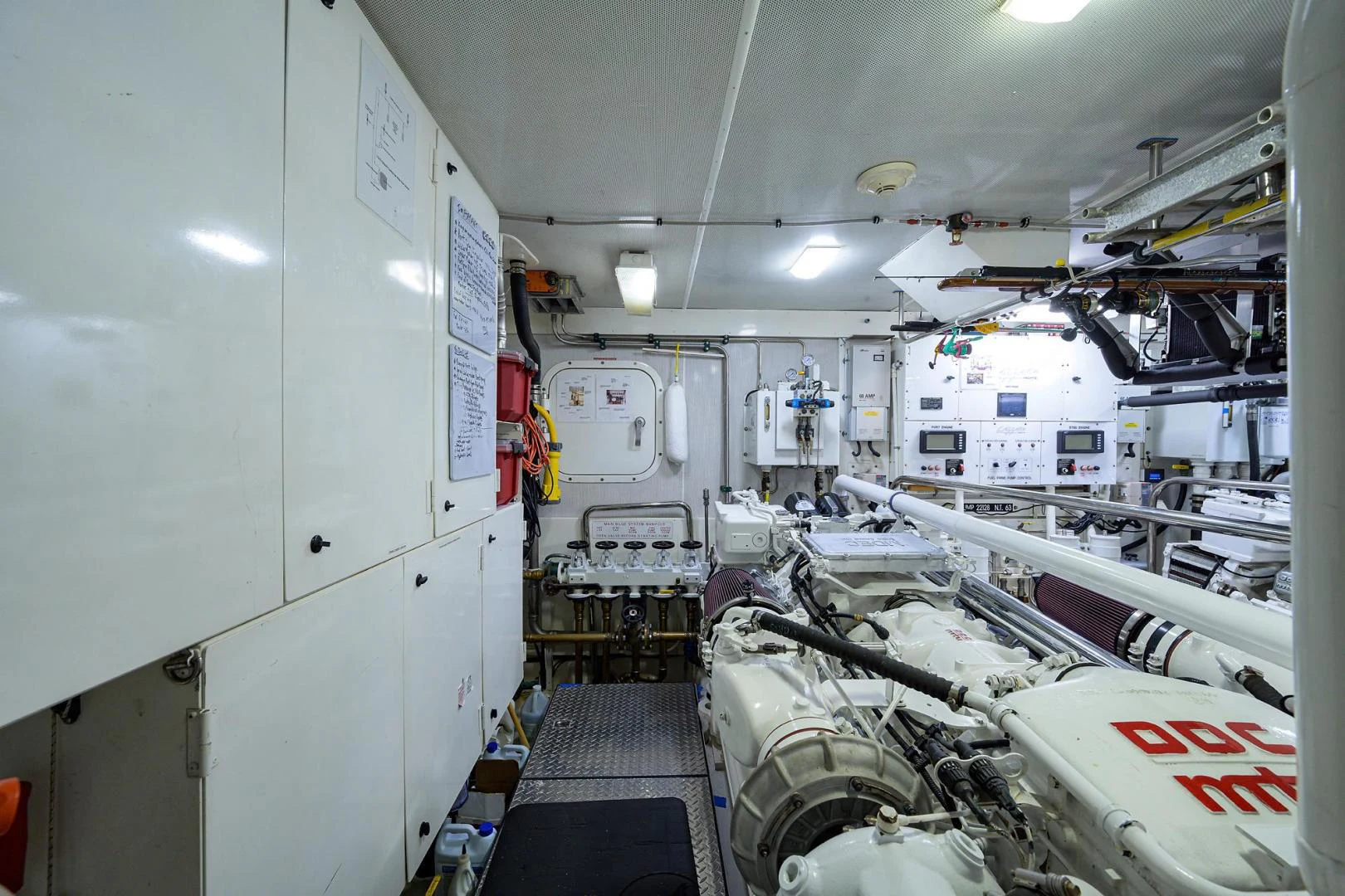 a room with machines and equipment aboard PURE ROMANCE Yacht for Sale