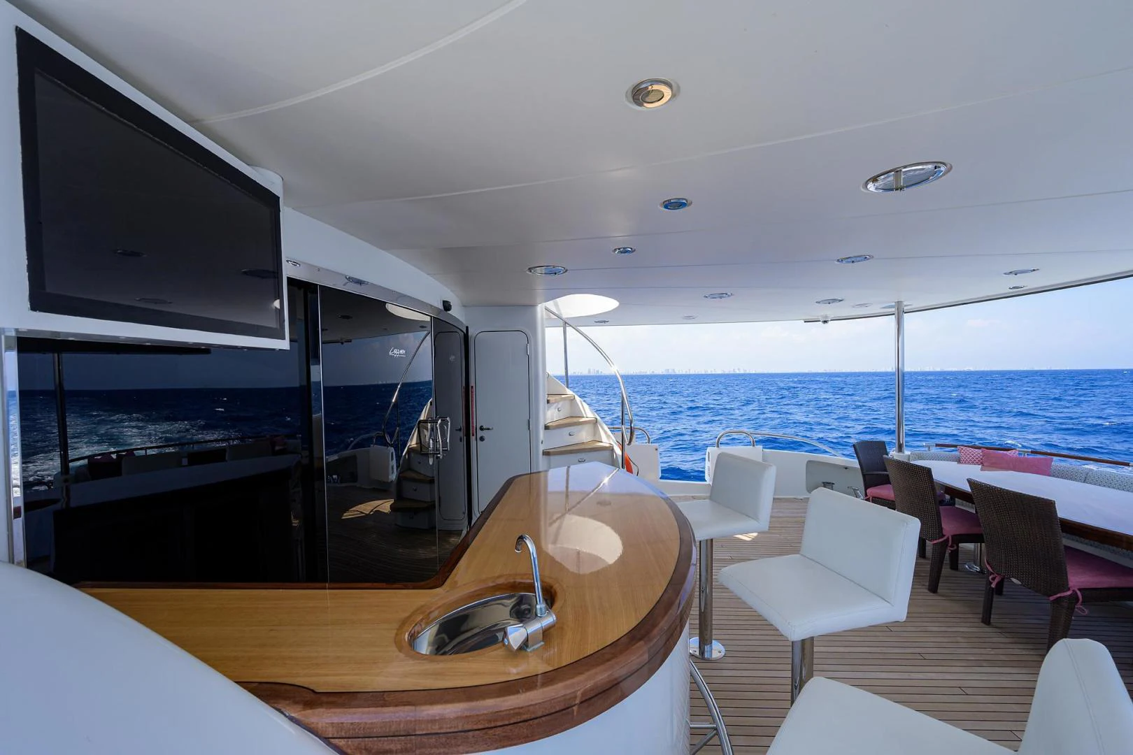 a boat on the water aboard PURE ROMANCE Yacht for Sale