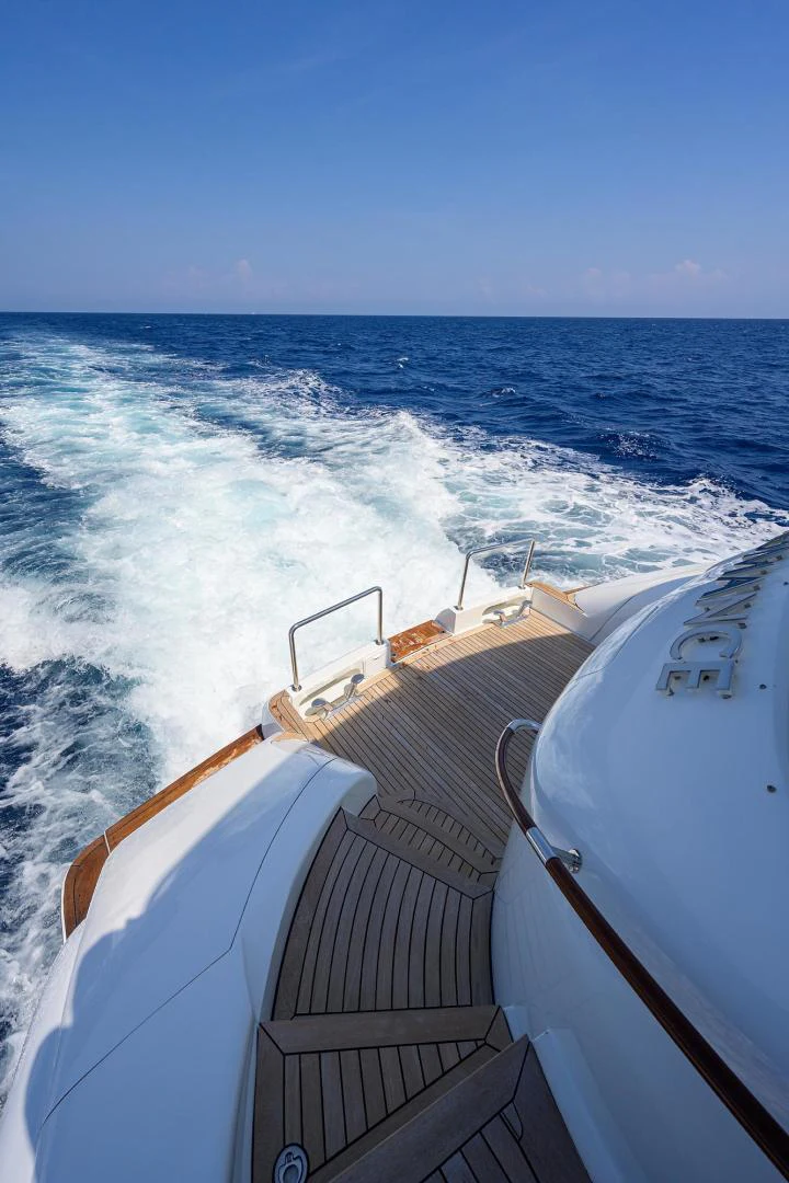 a boat on the water aboard PURE ROMANCE Yacht for Sale
