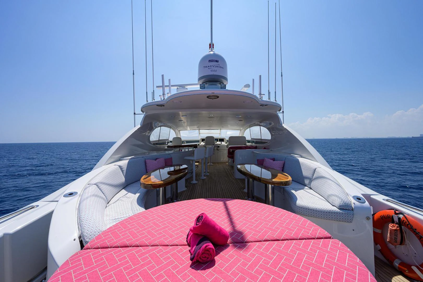 a boat on the water aboard PURE ROMANCE Yacht for Sale