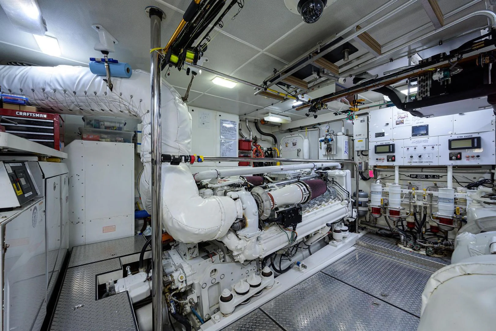 a room with machinery aboard PURE ROMANCE Yacht for Sale