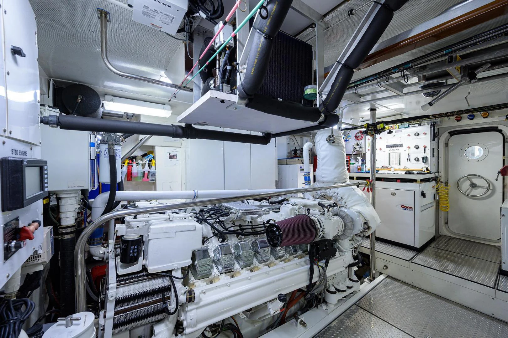 a room with machinery aboard PURE ROMANCE Yacht for Sale