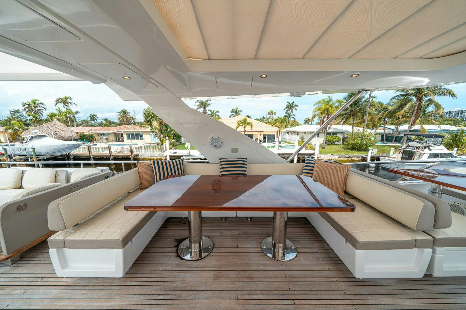 a pool table in a room aboard VELOCITY Yacht for Sale