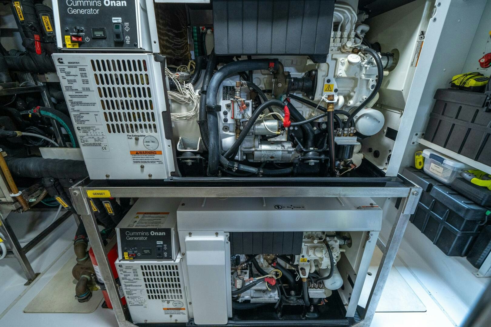 a machine with a large piece of equipment in it aboard VELOCITY Yacht for Sale