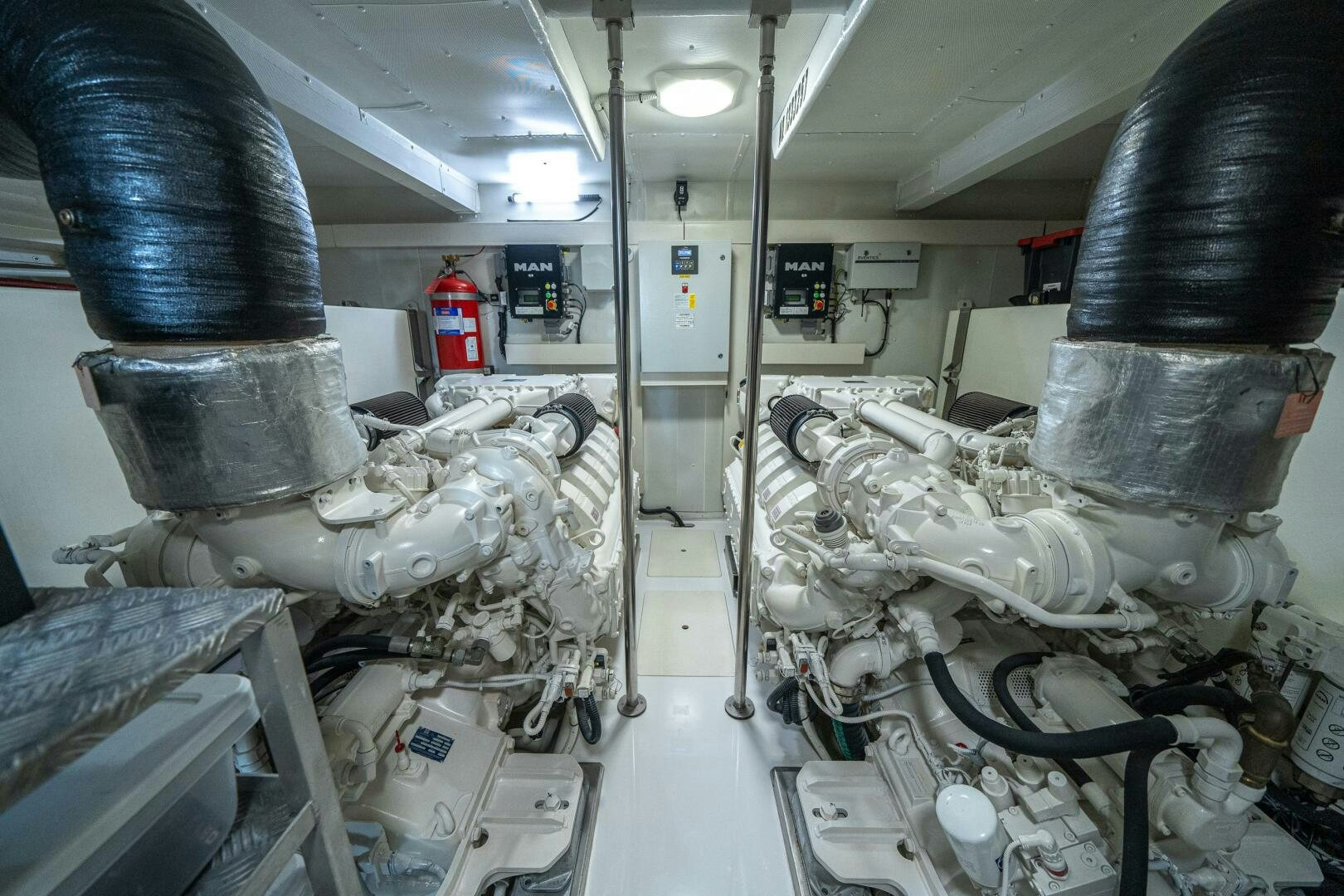 a room with machinery and equipment aboard VELOCITY Yacht for Sale