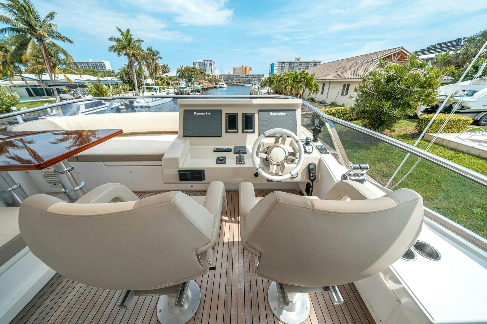 a boat on a deck aboard VELOCITY Yacht for Sale