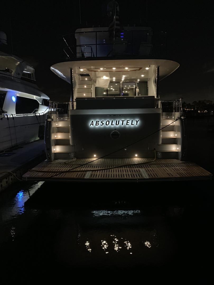 a large metal object with lights on it aboard ABSOLUTELY Yacht for Sale