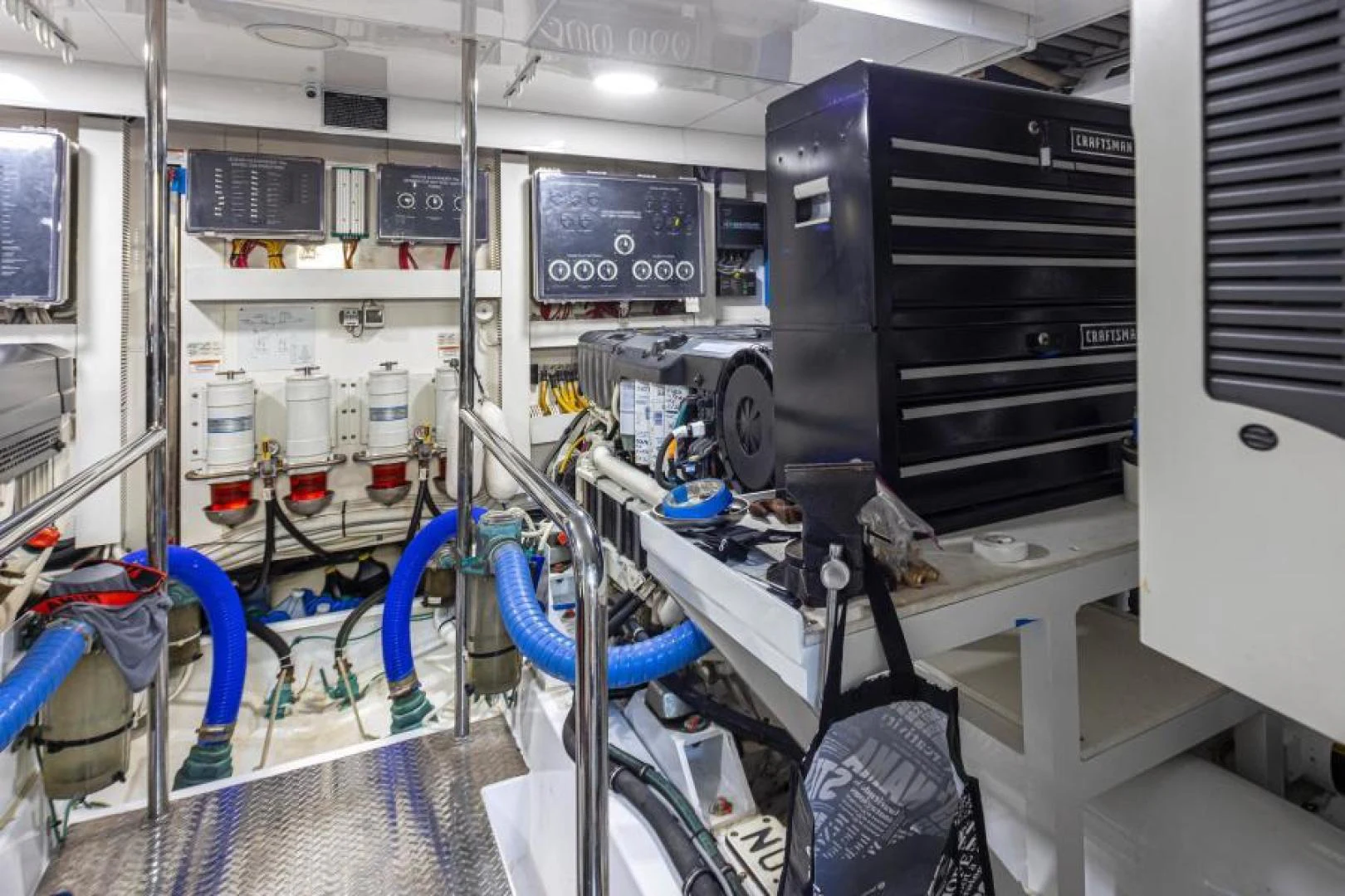 a room with machinery aboard LIV MAS Yacht for Sale