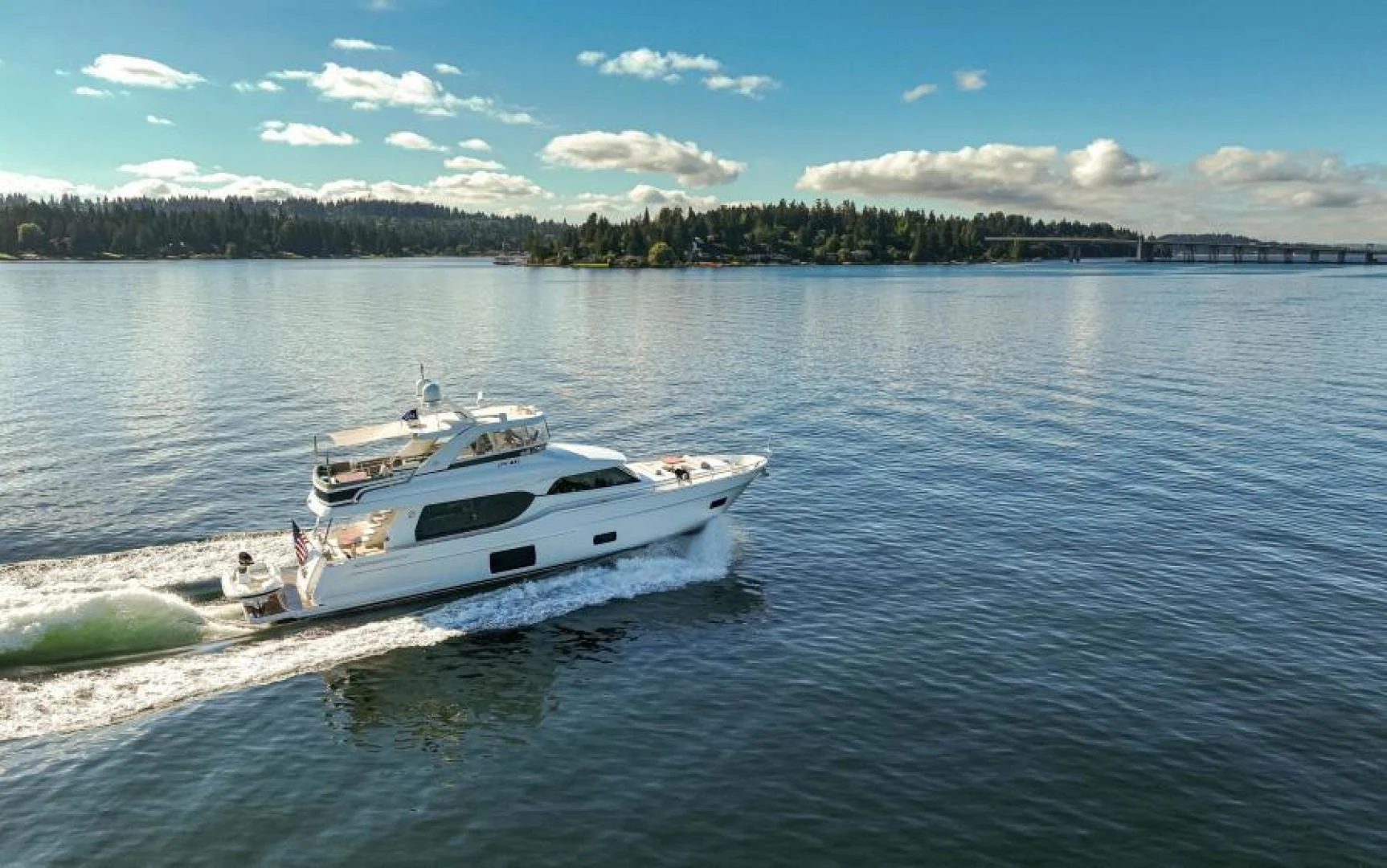 a boat on the water aboard LIV MAS Yacht for Sale