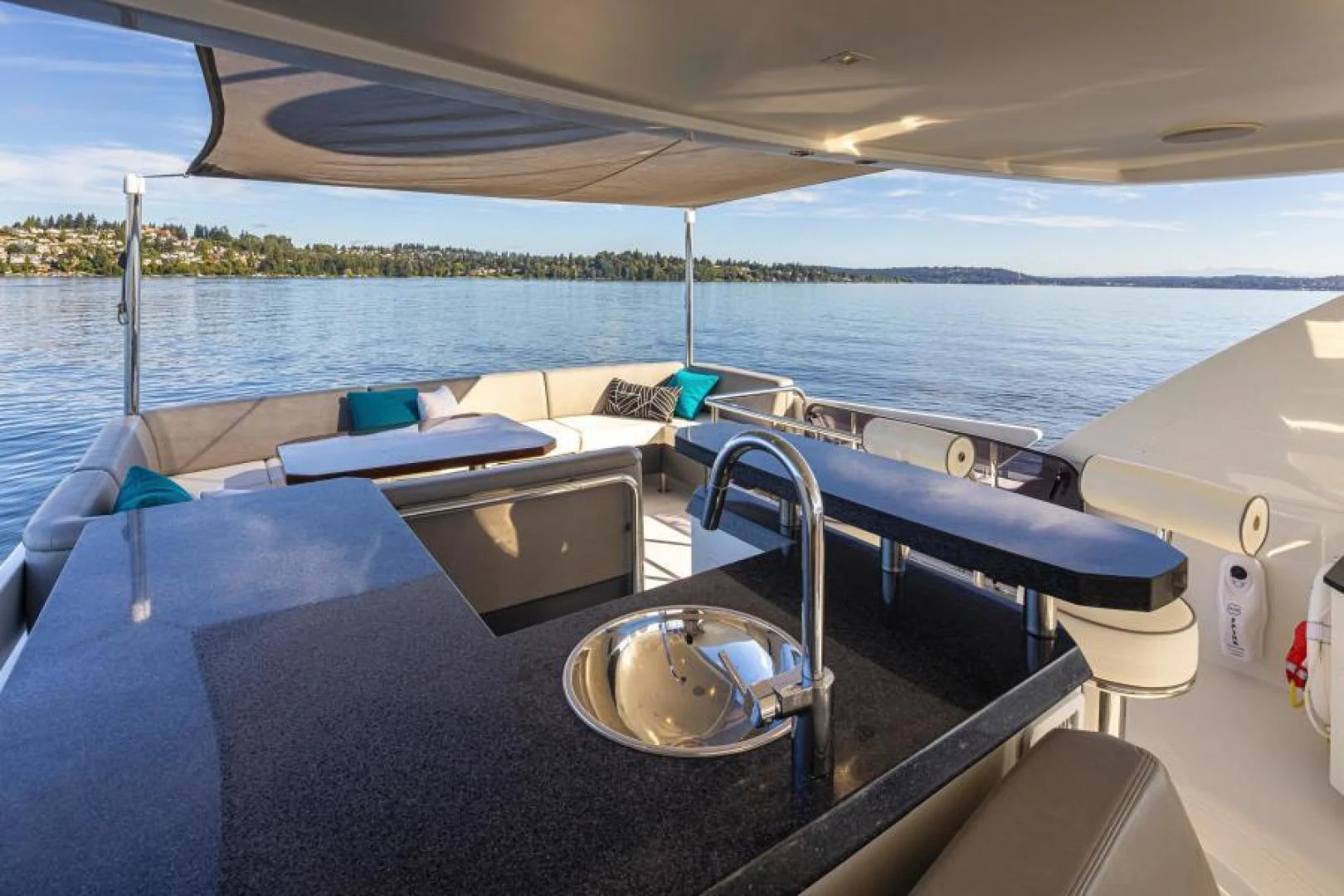 a boat on the water aboard LIV MAS Yacht for Sale