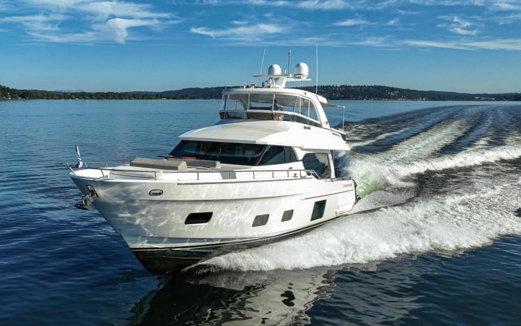 a boat on the water aboard LIV MAS Yacht for Sale