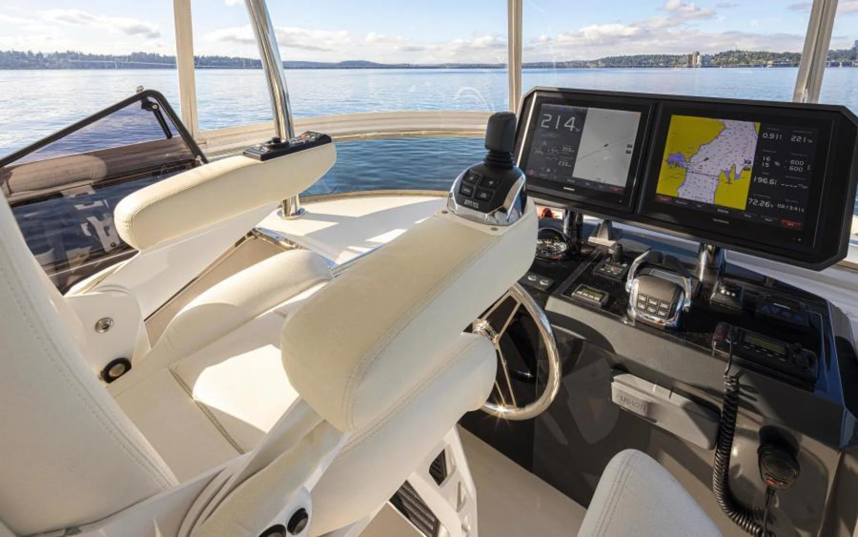 the cockpit of a plane aboard LIV MAS Yacht for Sale