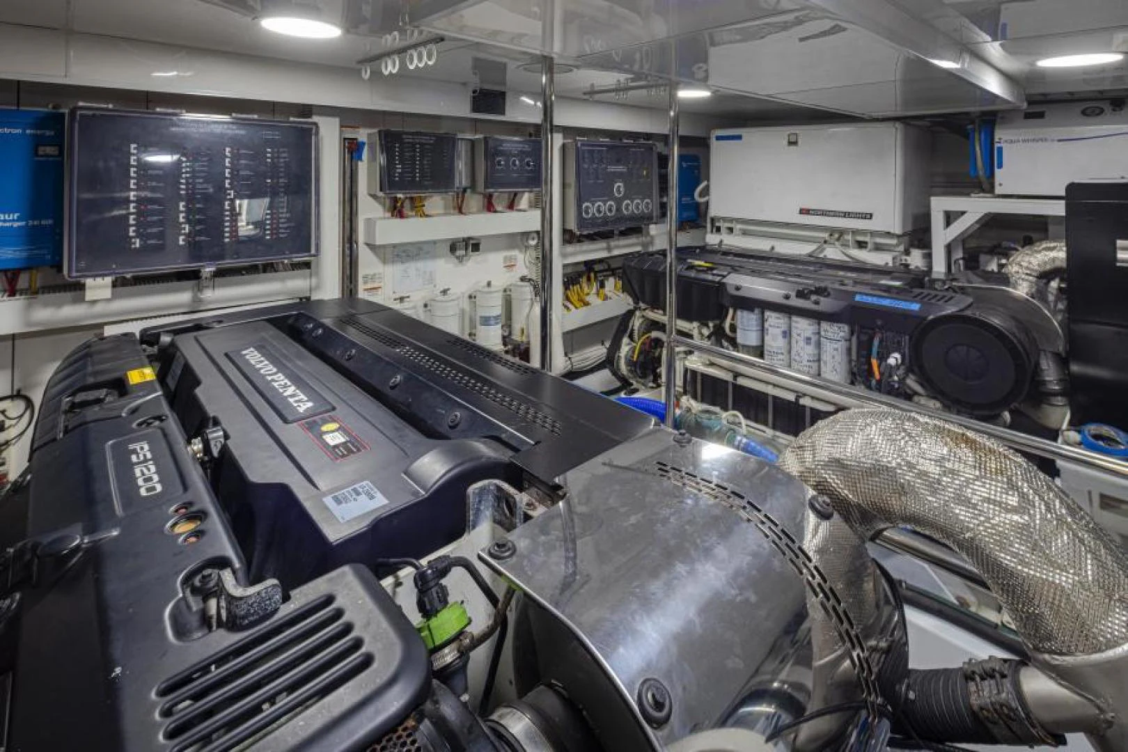 a large machine in a factory aboard LIV MAS Yacht for Sale