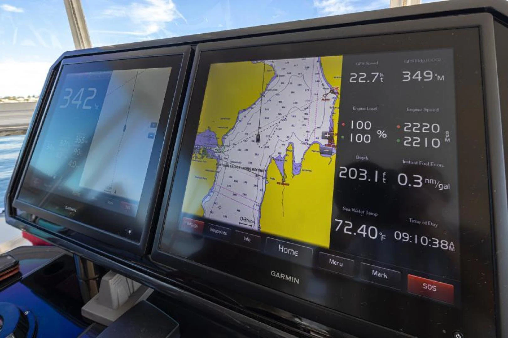 a display of a video game aboard LIV MAS Yacht for Sale