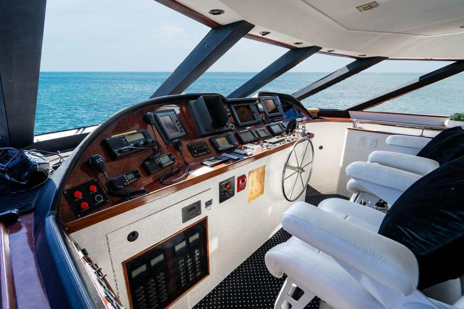 a cockpit of a plane aboard THREE BLESSINGS Yacht for Sale