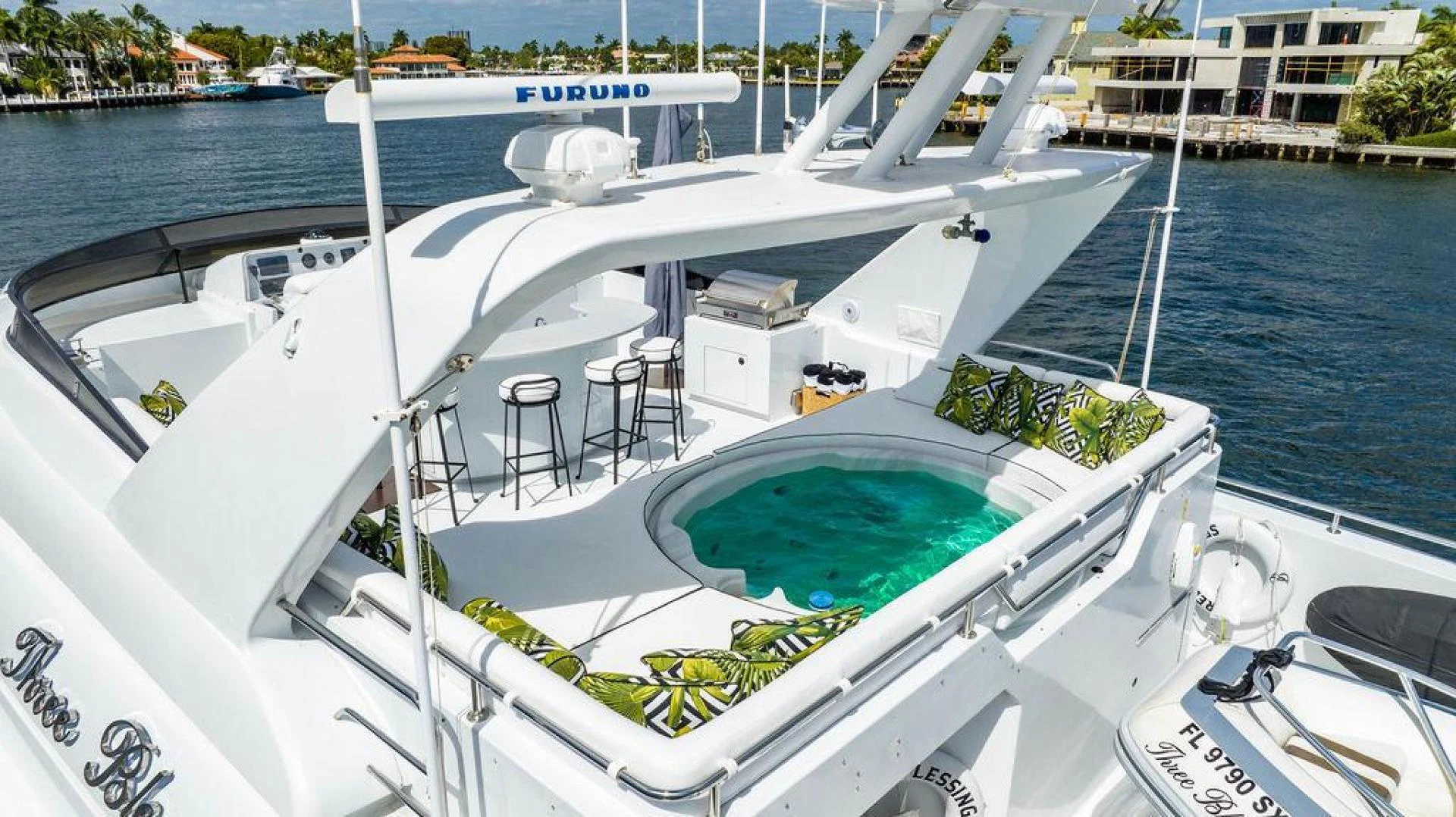 a boat on the water aboard THREE BLESSINGS Yacht for Sale