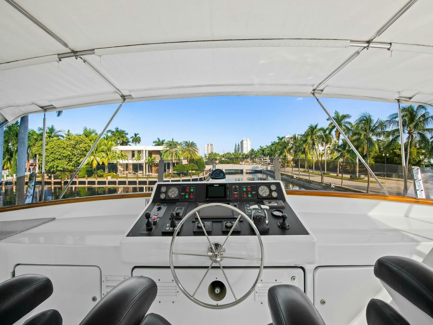 inside of a car aboard SIENNA Yacht for Sale