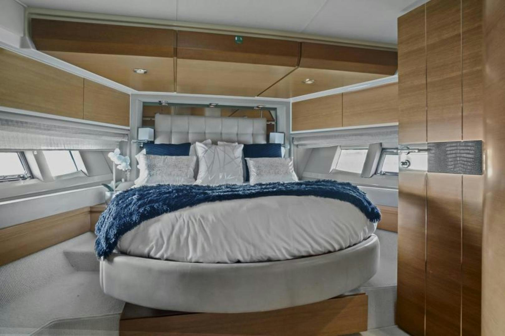 a bed in a room aboard WICKED Yacht for Sale