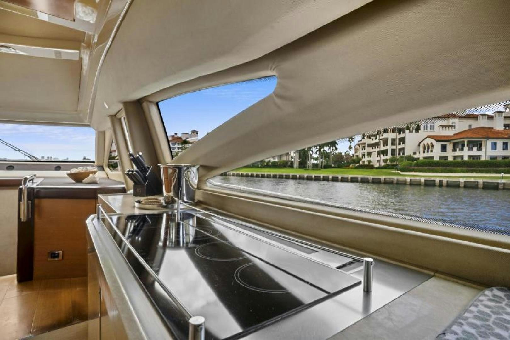 a large metal object on a deck aboard WICKED Yacht for Sale