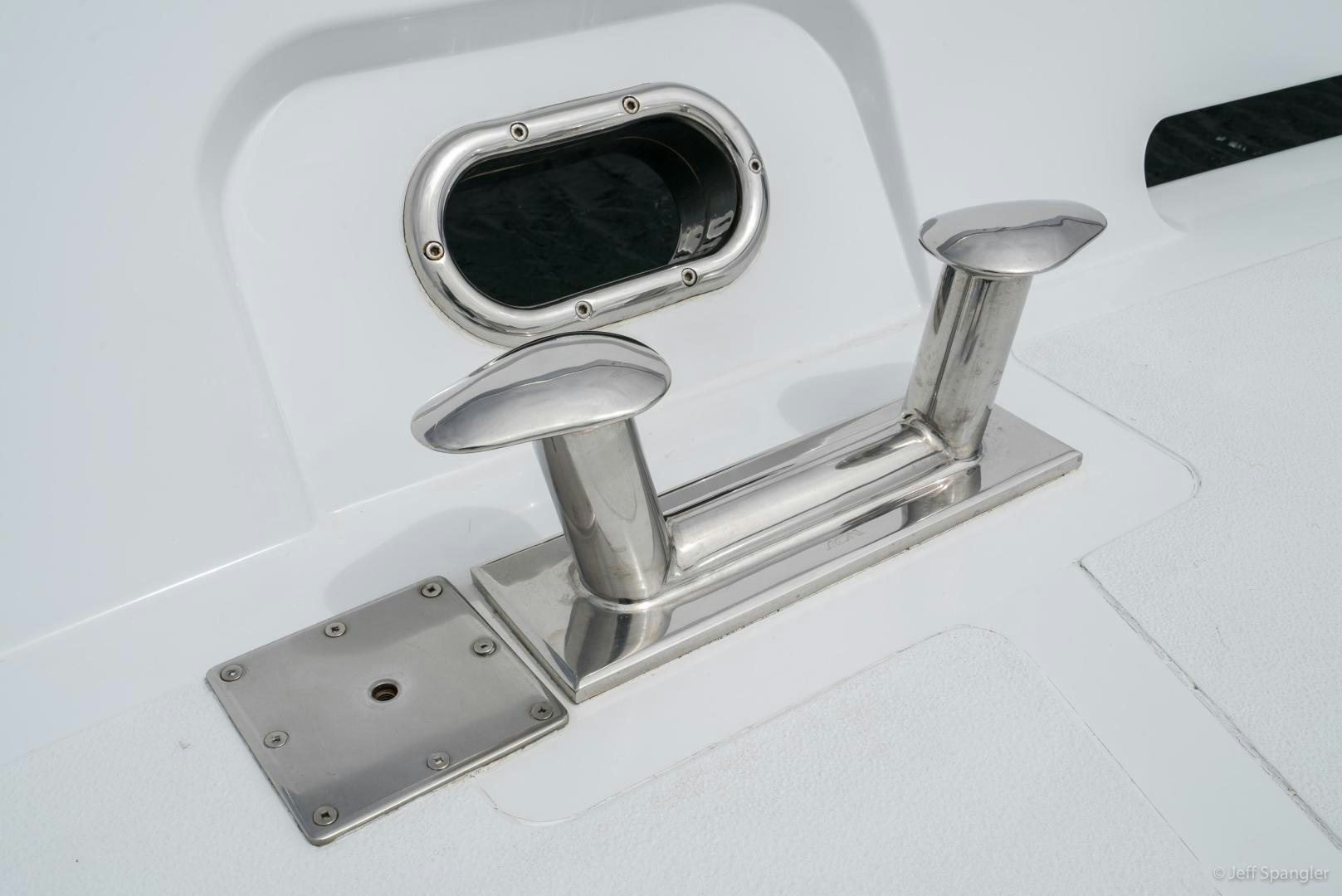 a silver faucet with a metal handle aboard LIFE OF RILEY Yacht for Sale