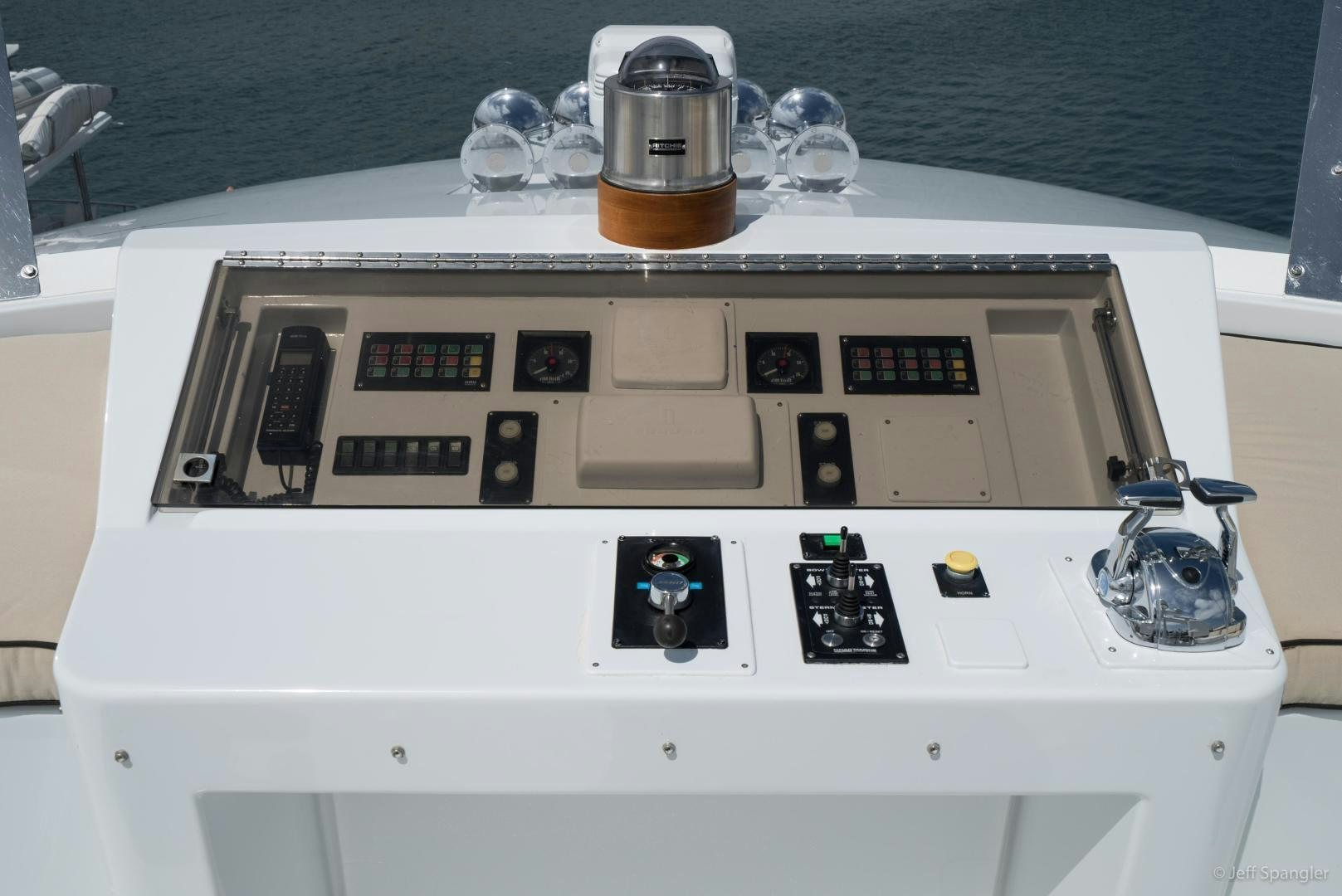 a white machine with a small knob aboard LIFE OF RILEY Yacht for Sale