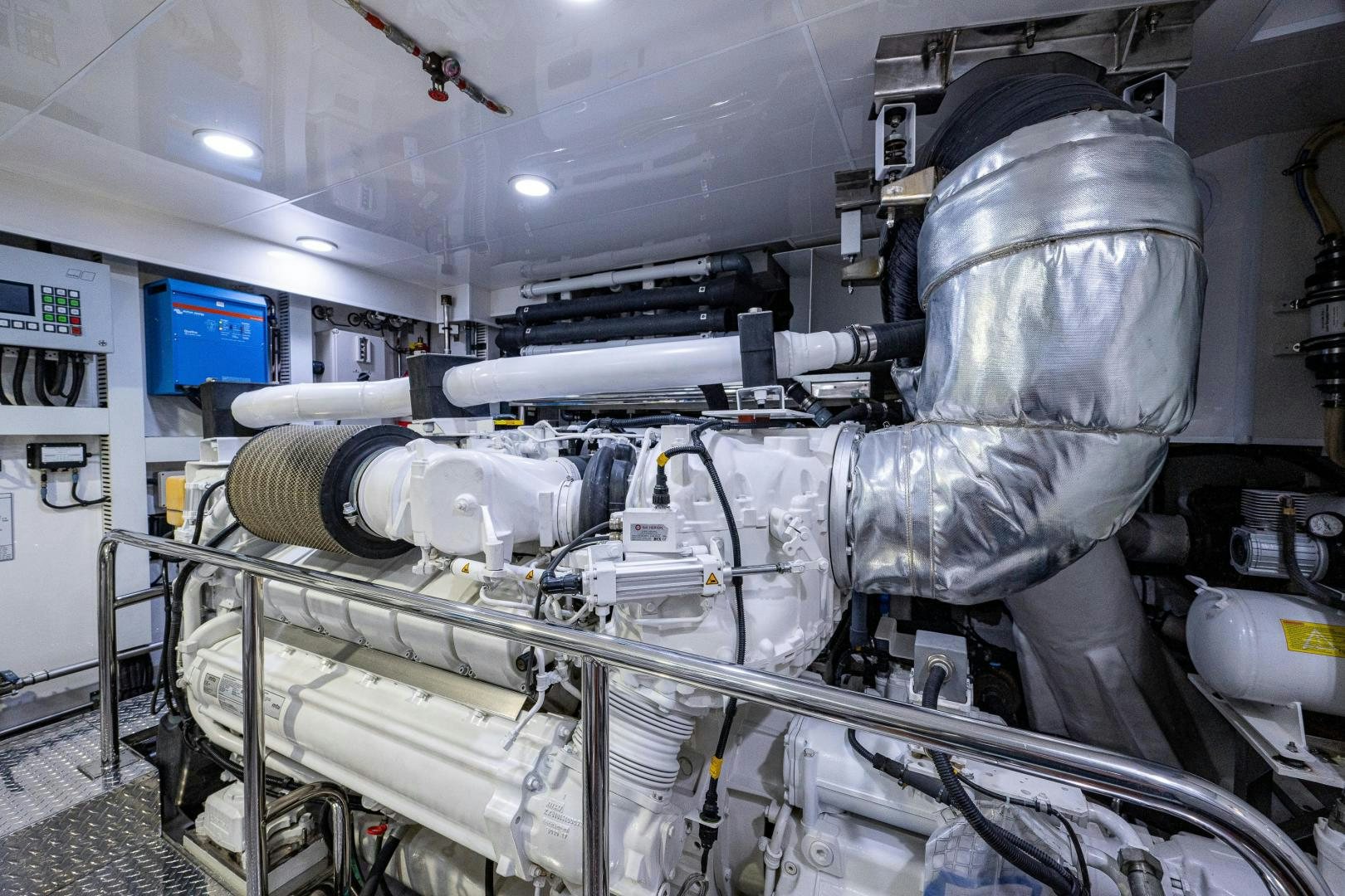 a large metal machine aboard SEAMENT Yacht for Sale