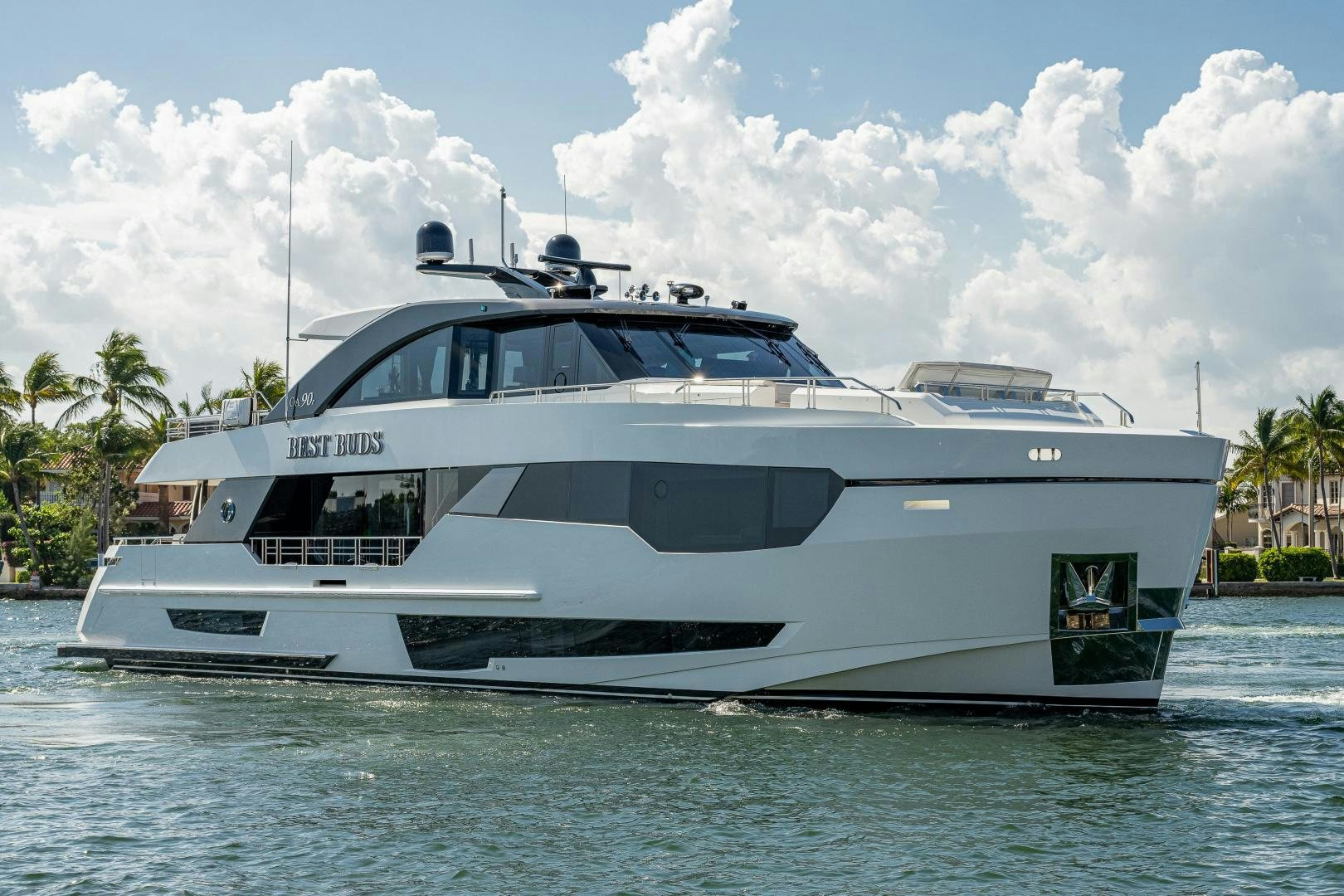 a white yacht in the water aboard SEAMENT Yacht for Sale