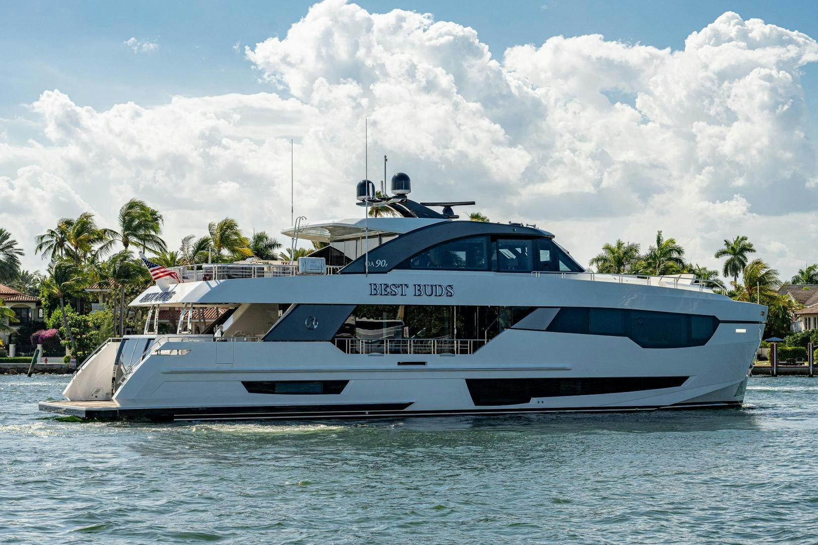 a white yacht on the water aboard SEAMENT Yacht for Sale