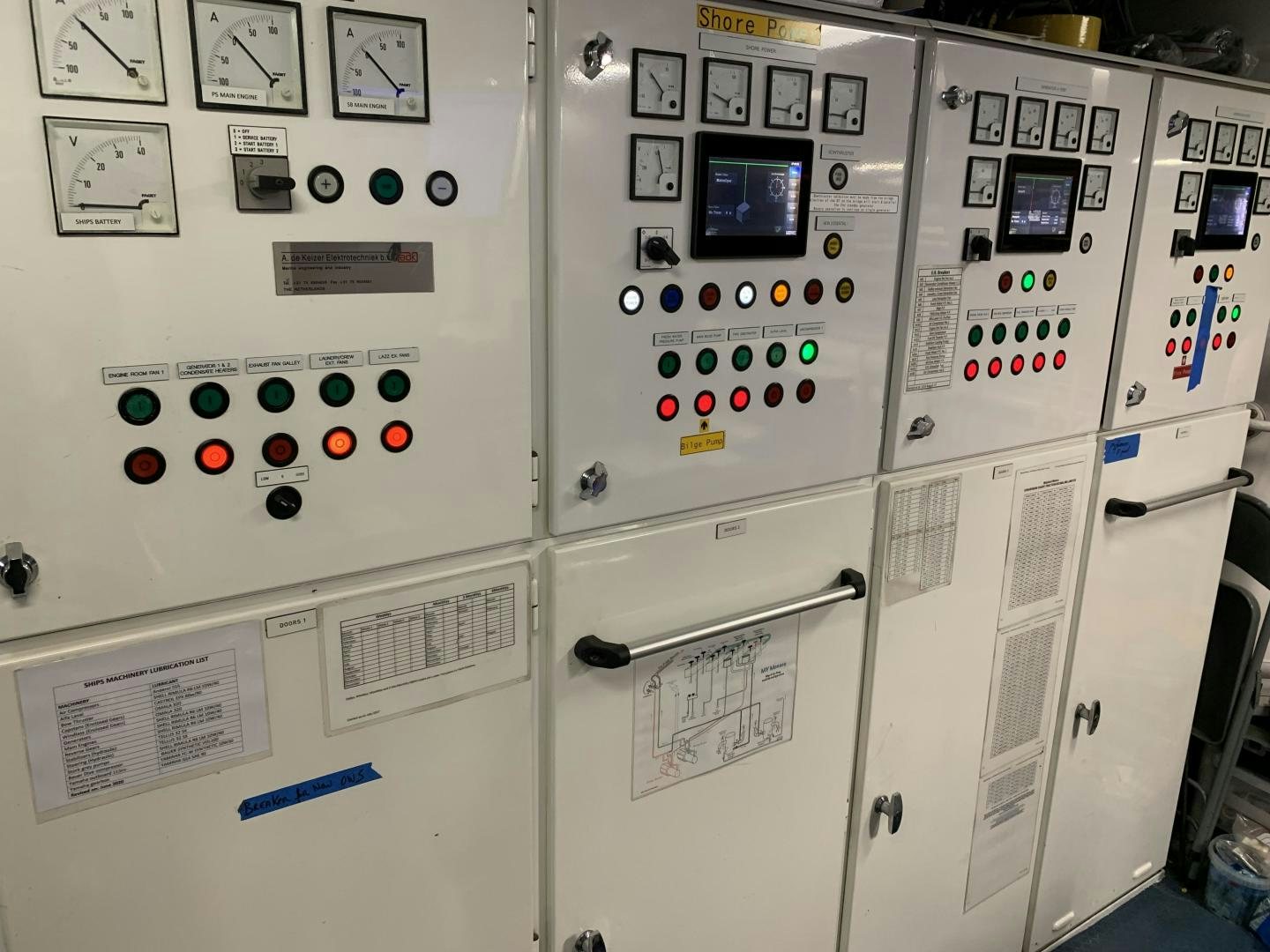 a refrigerator with several magnets aboard MONACO Yacht for Sale