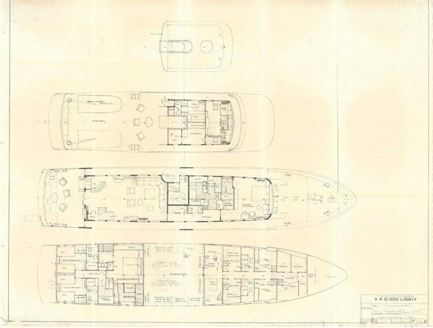 diagram, engineering drawing aboard MONACO Yacht for Sale