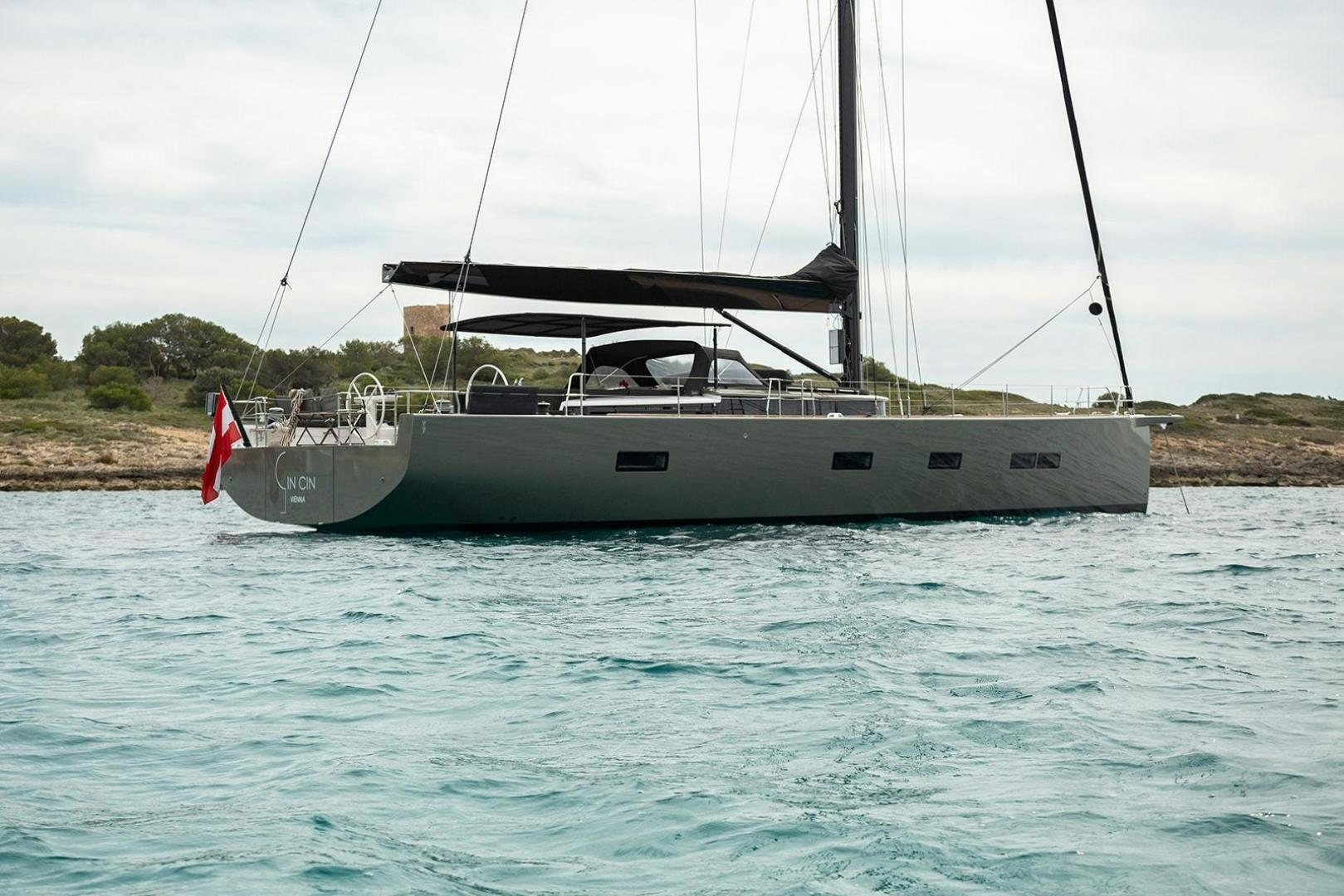 a boat on the water aboard CIN CIN Yacht for Sale