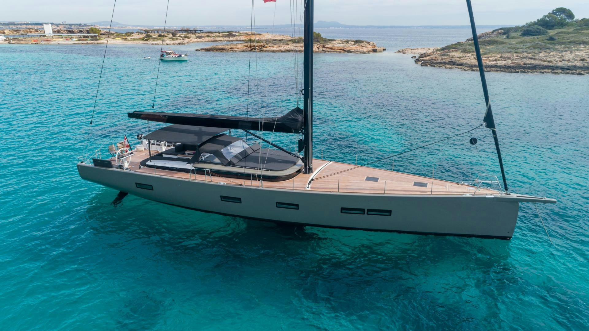 a boat in the water aboard CIN CIN Yacht for Sale
