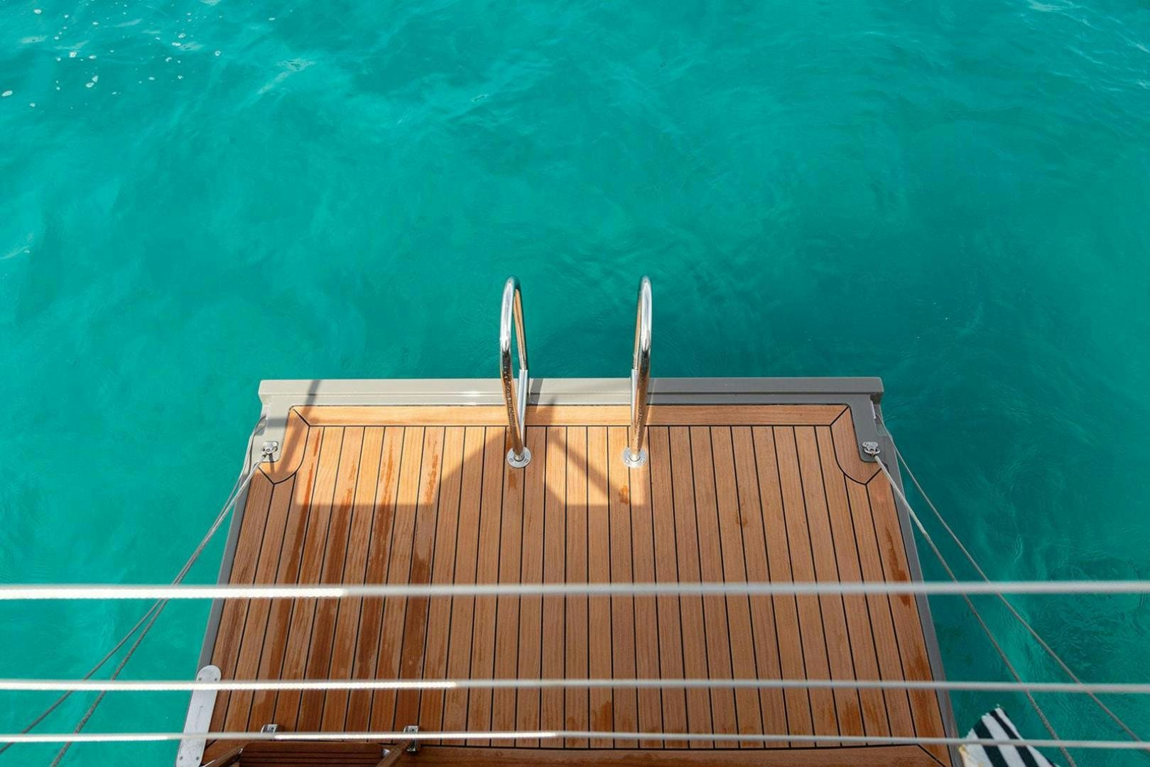 a wooden structure with a handle aboard CIN CIN Yacht for Sale