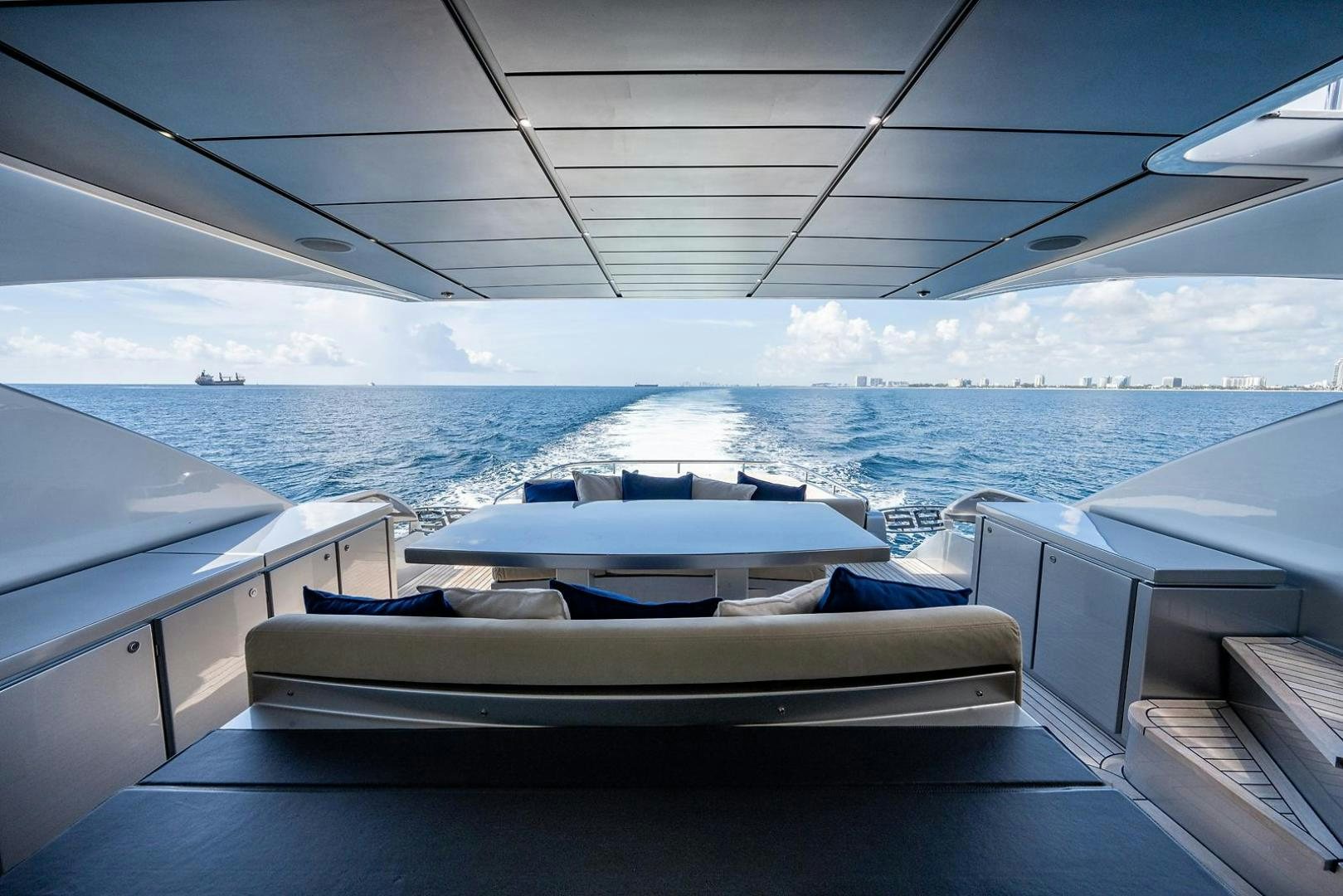 a boat on the water aboard IMAGINE Yacht for Sale