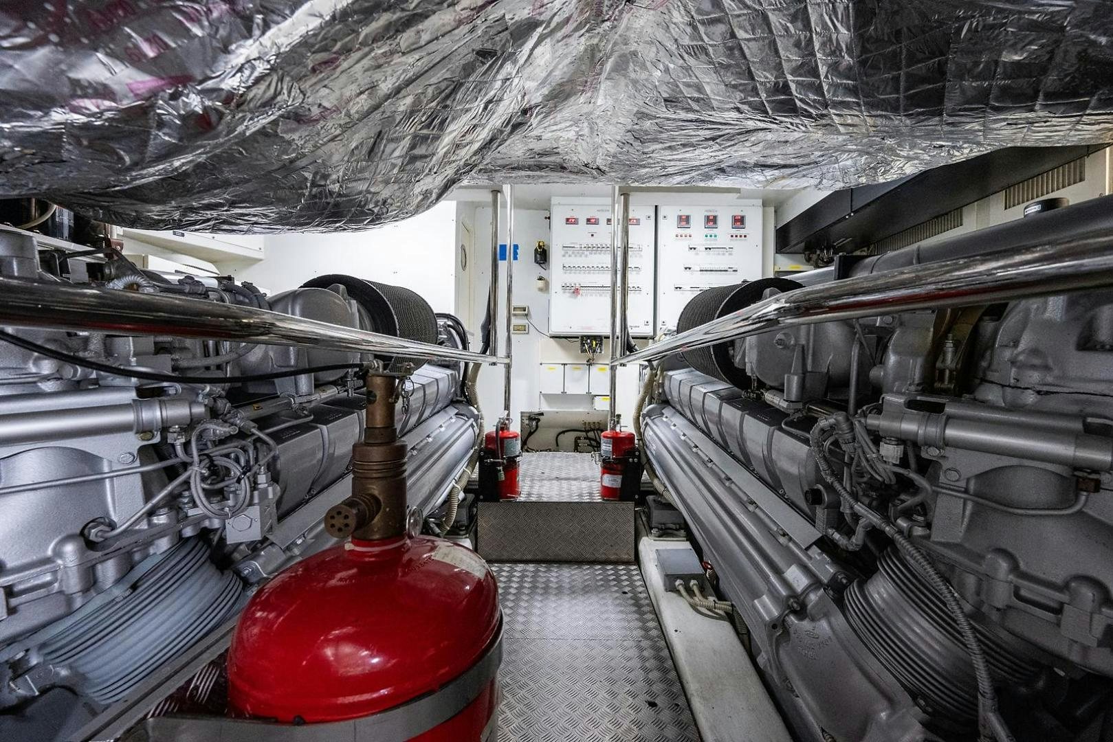 a large machine in a room aboard IMAGINE Yacht for Sale