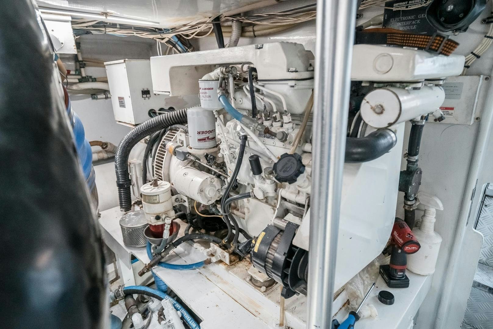 a white machine with a white object aboard CAPITAN MORGAN  Yacht for Sale