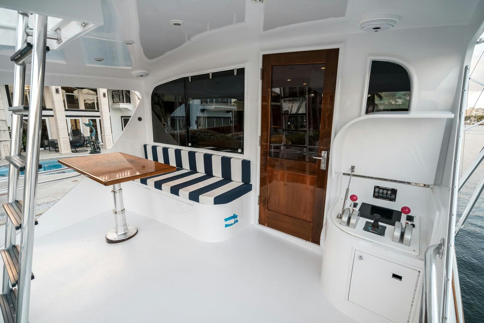 inside of a white room aboard CAPITAN MORGAN  Yacht for Sale