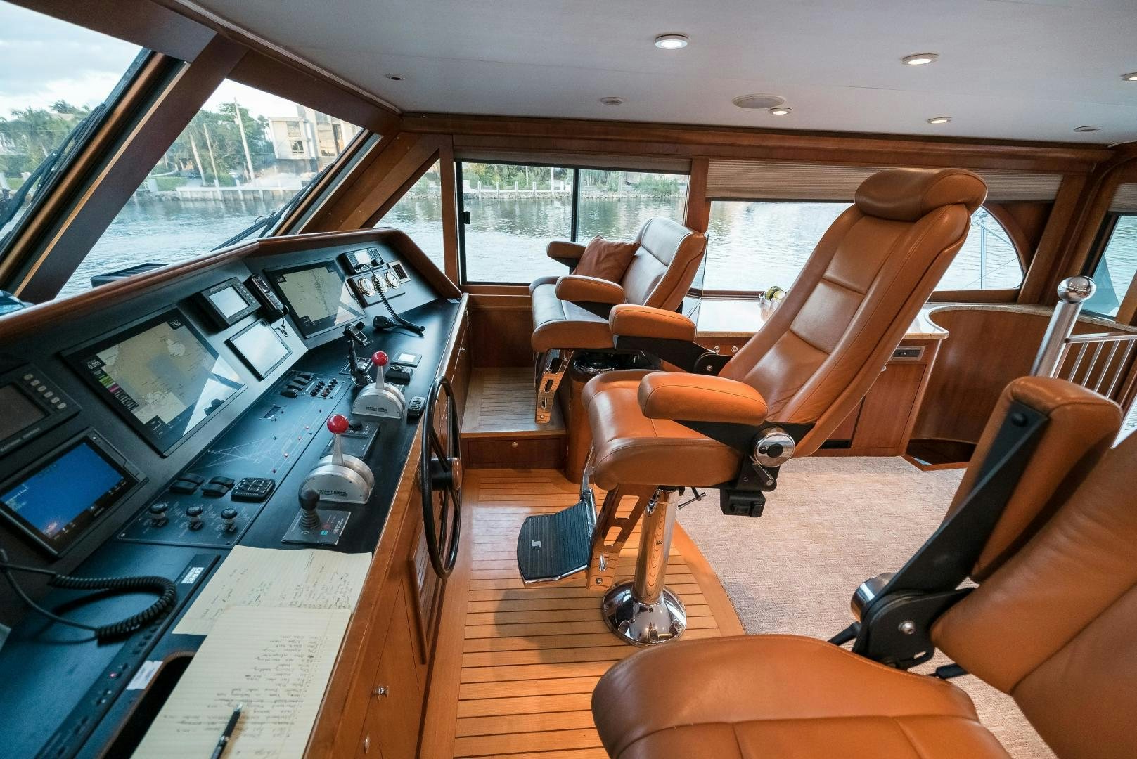 inside of a car aboard CAPITAN MORGAN  Yacht for Sale
