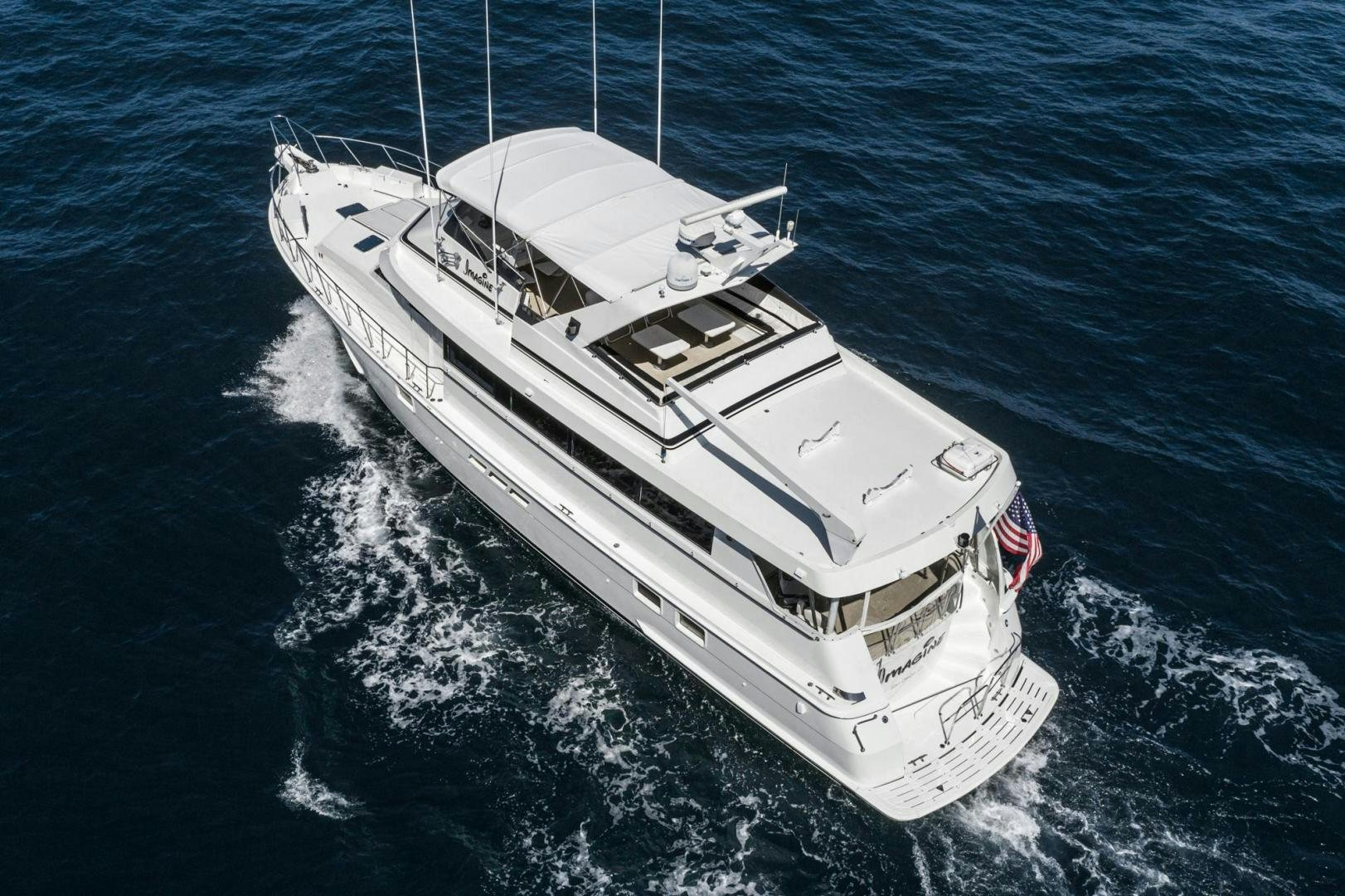 a ship in the water aboard IMAGINE Yacht for Sale