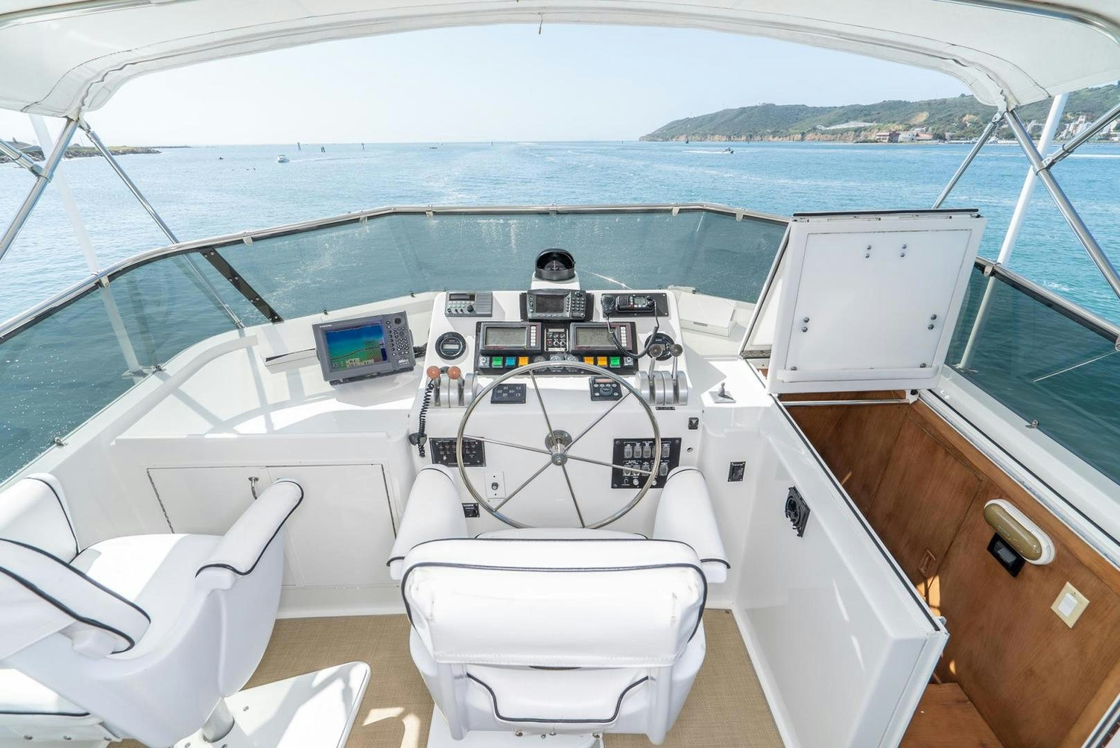 the inside of a boat aboard IMAGINE Yacht for Sale