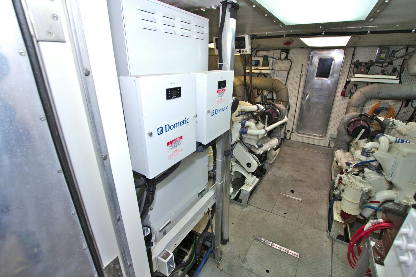 a room with machinery and equipment aboard PENDANA Yacht for Sale