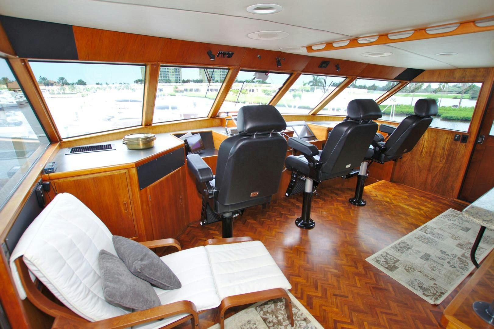 inside of a vehicle aboard PENDANA Yacht for Sale