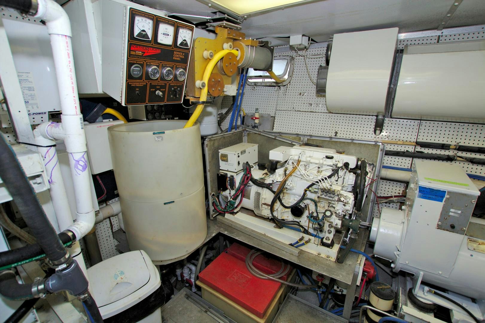 a room with machinery aboard PENDANA Yacht for Sale