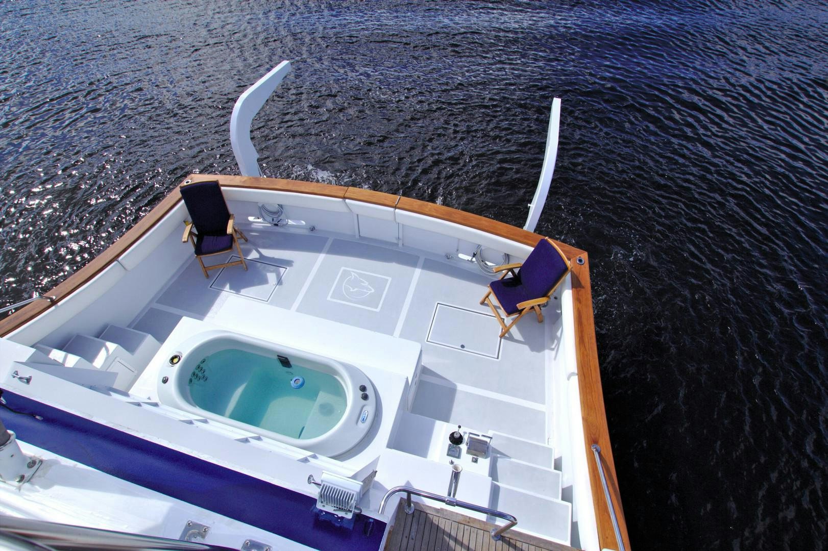 a person on a boat aboard PENDANA Yacht for Sale